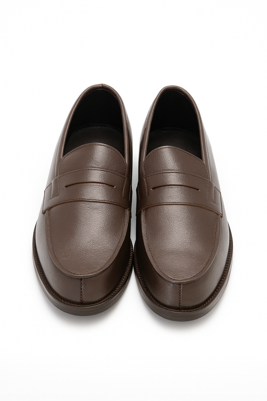 London College GRAINÉ MARRON - The Cobbler Mocassin, bottine, basket, sneakers en cuir pour homme, style classique, chaussures pour Homme